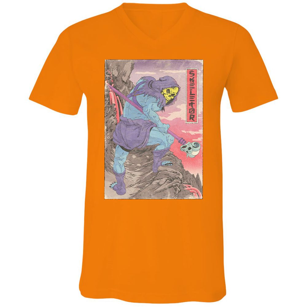 Unisex V-Neck T-Shirt - QTQ6VNSB - Orange - 11