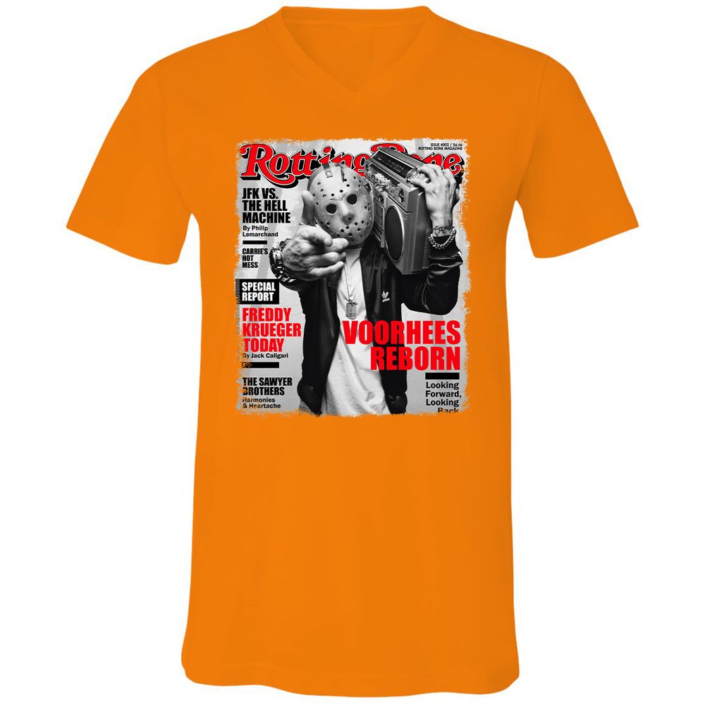 Unisex V-Neck T-Shirt - PP342Y1J - Orange - 11