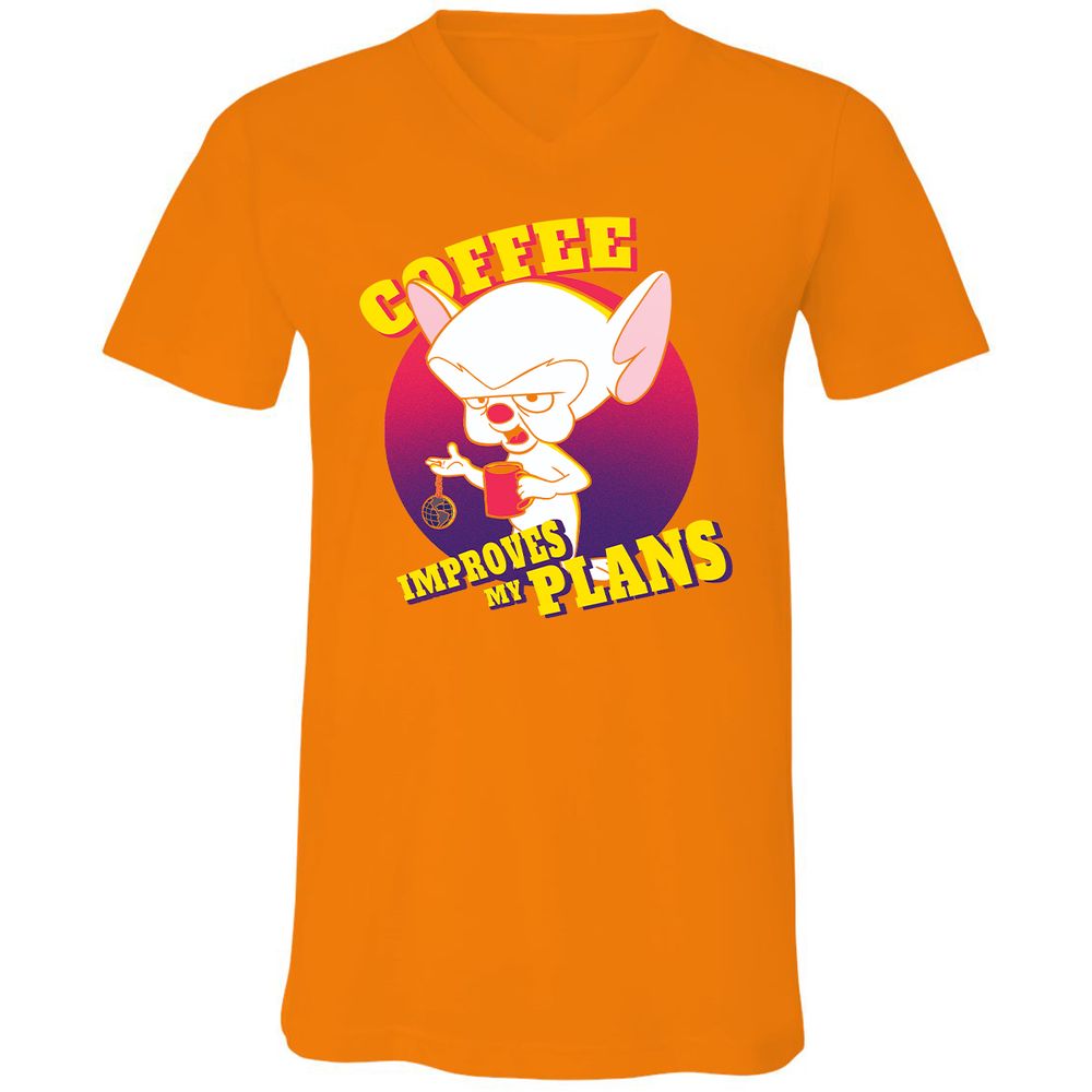 Unisex V-Neck T-Shirt - FXM2ZJJL - Orange - 11