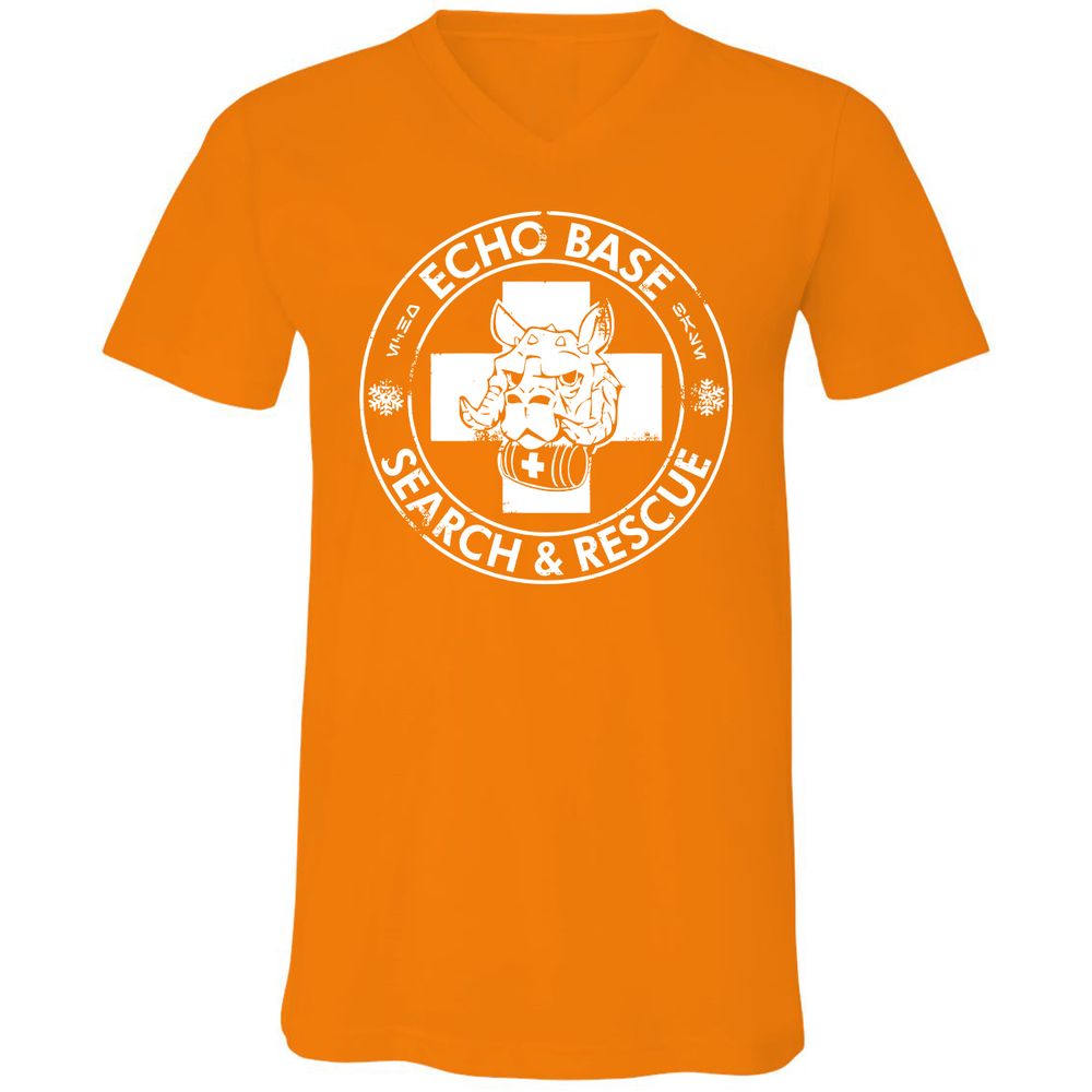 Unisex V-Neck T-Shirt - 3XMZRWMU - Orange - 11