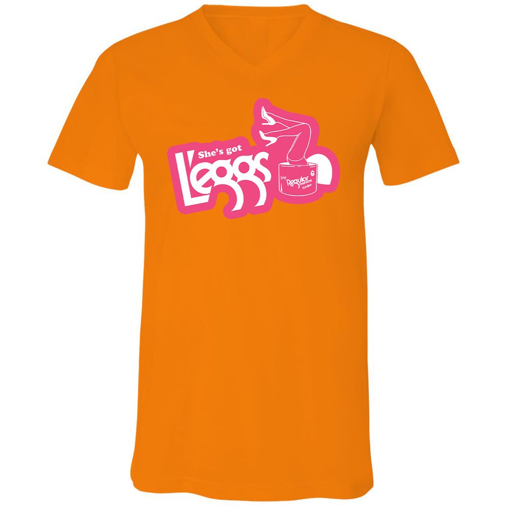 Unisex V-Neck T-Shirt - 6LR8ZKR5 - Orange - 11