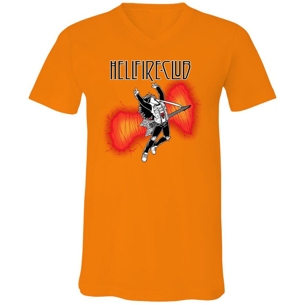 Unisex V-Neck T-Shirt - S2WP7BPH - Orange - 11