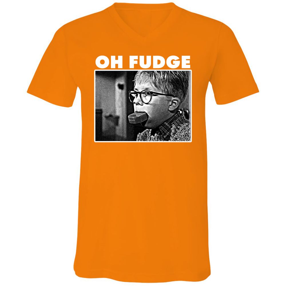 Unisex V-Neck T-Shirt - CSLE968Y - Orange - 11