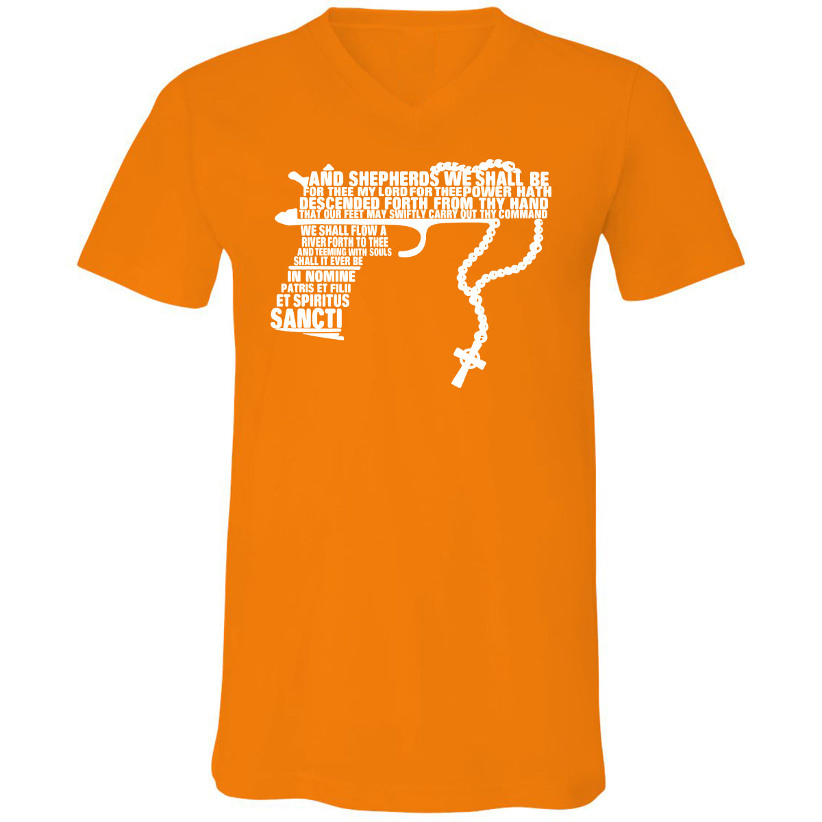 Unisex V-Neck T-Shirt - UCEXX711 - Orange - 11