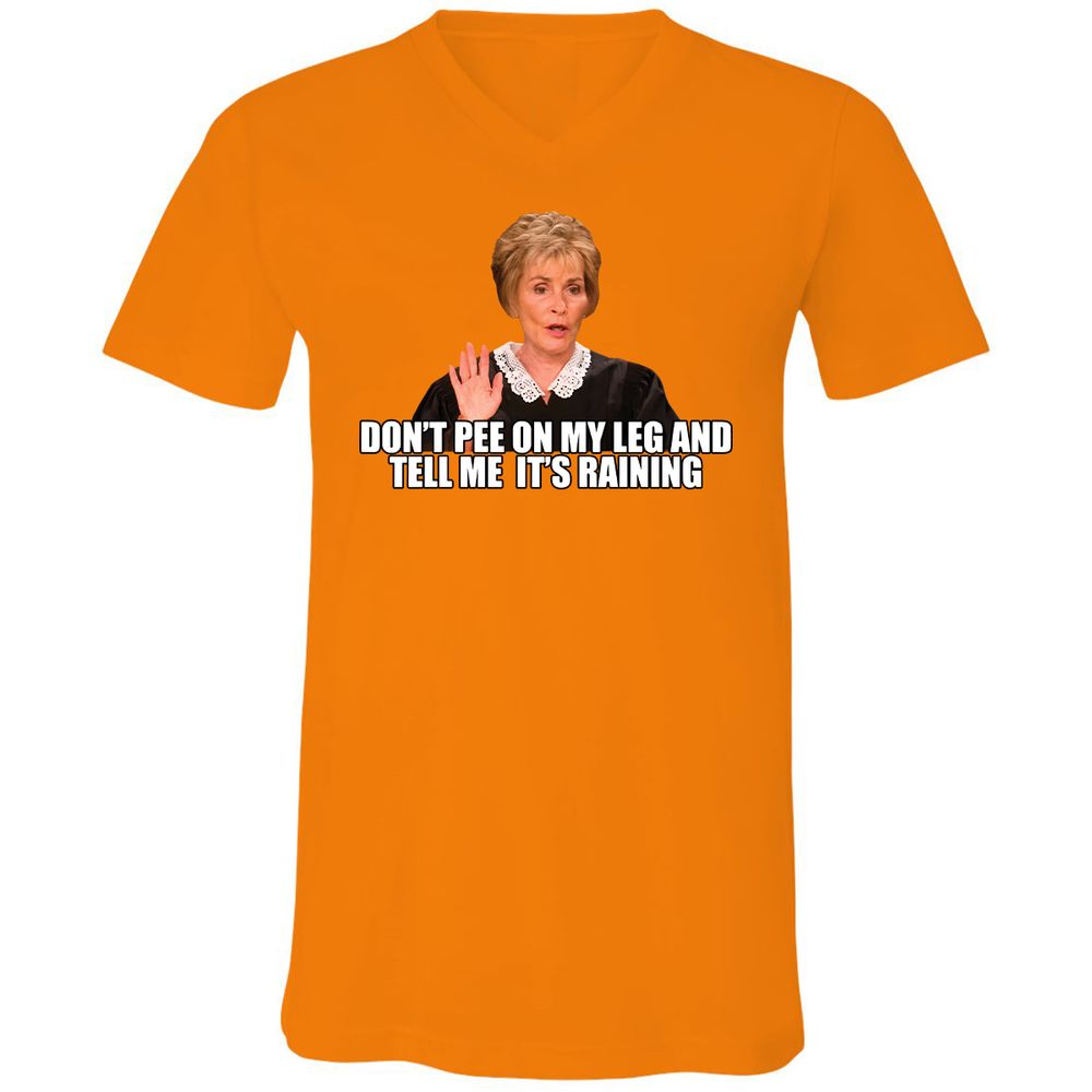Unisex V-Neck T-Shirt - 6XZAXBCS - Orange - 11