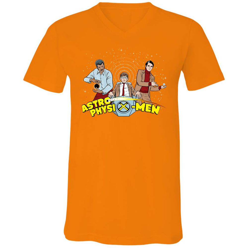 Unisex V-Neck T-Shirt - LW1P2QKU - Orange - 11