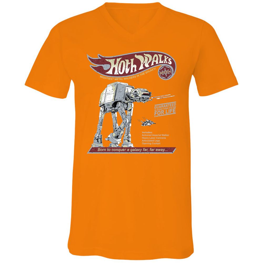 Unisex V-Neck T-Shirt - 6GH92EWL - Orange - 11