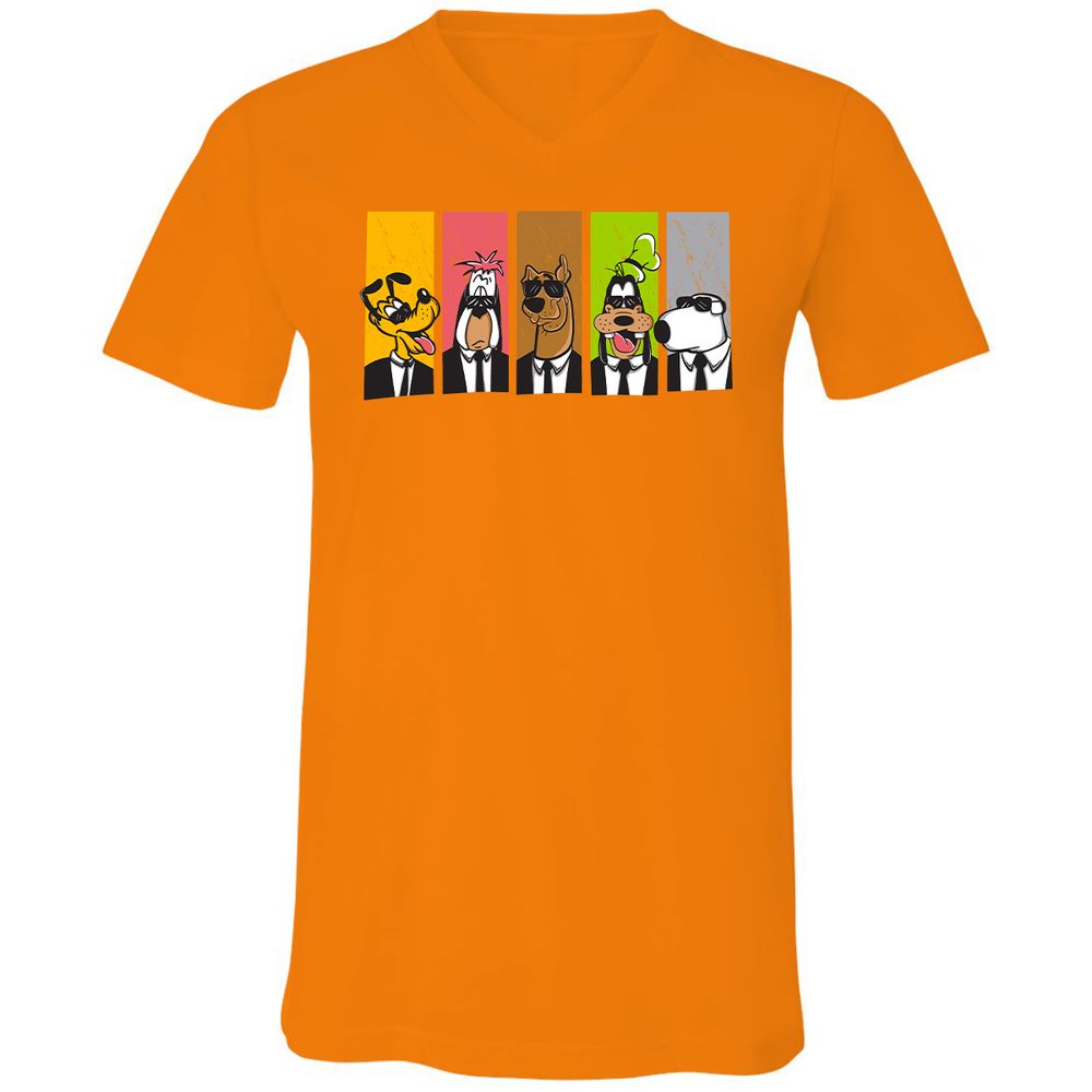 Unisex V-Neck T-Shirt - WE5EXC8M - Orange - 11