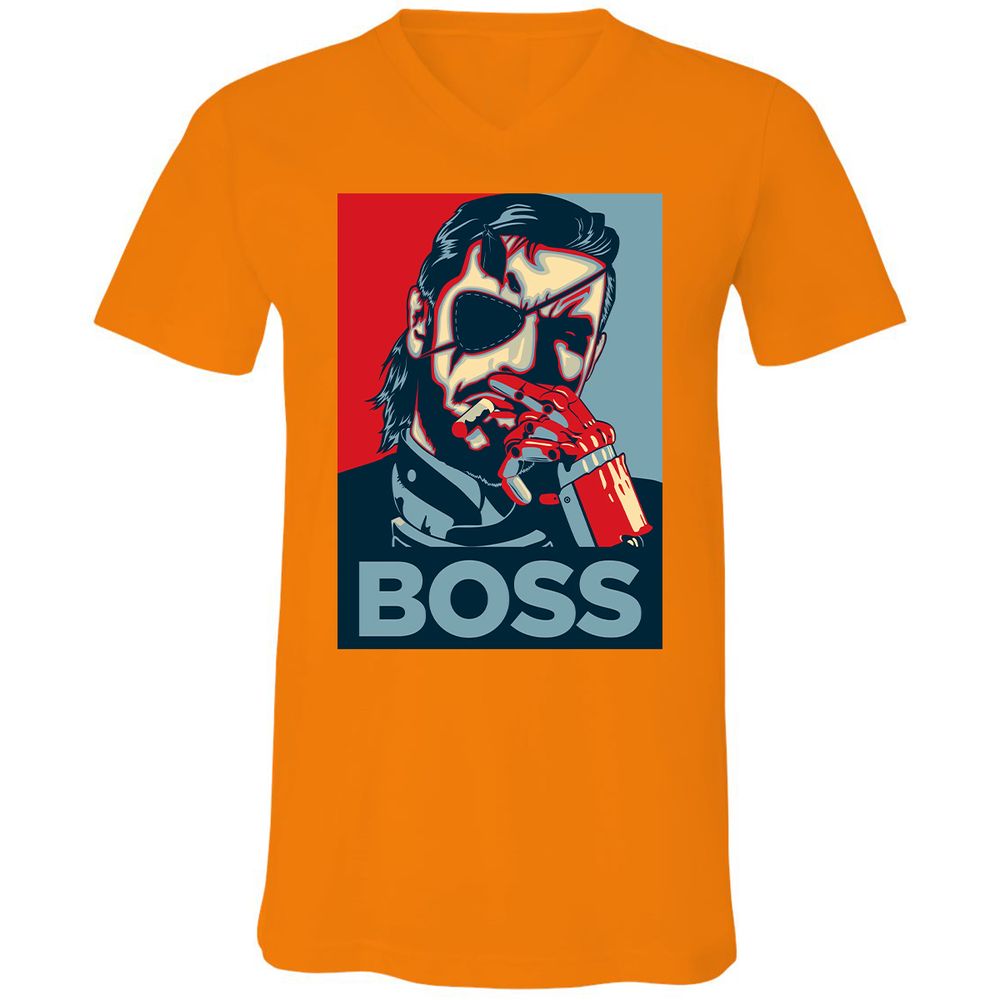 Unisex V-Neck T-Shirt - N463BMAT - Orange - 11