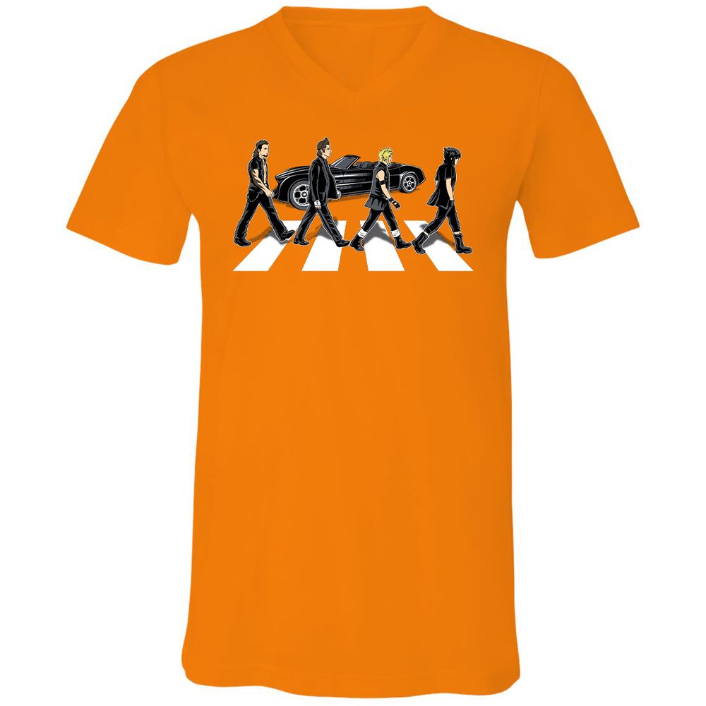 Unisex V-Neck T-Shirt - GMDS5DWA - Orange - 11
