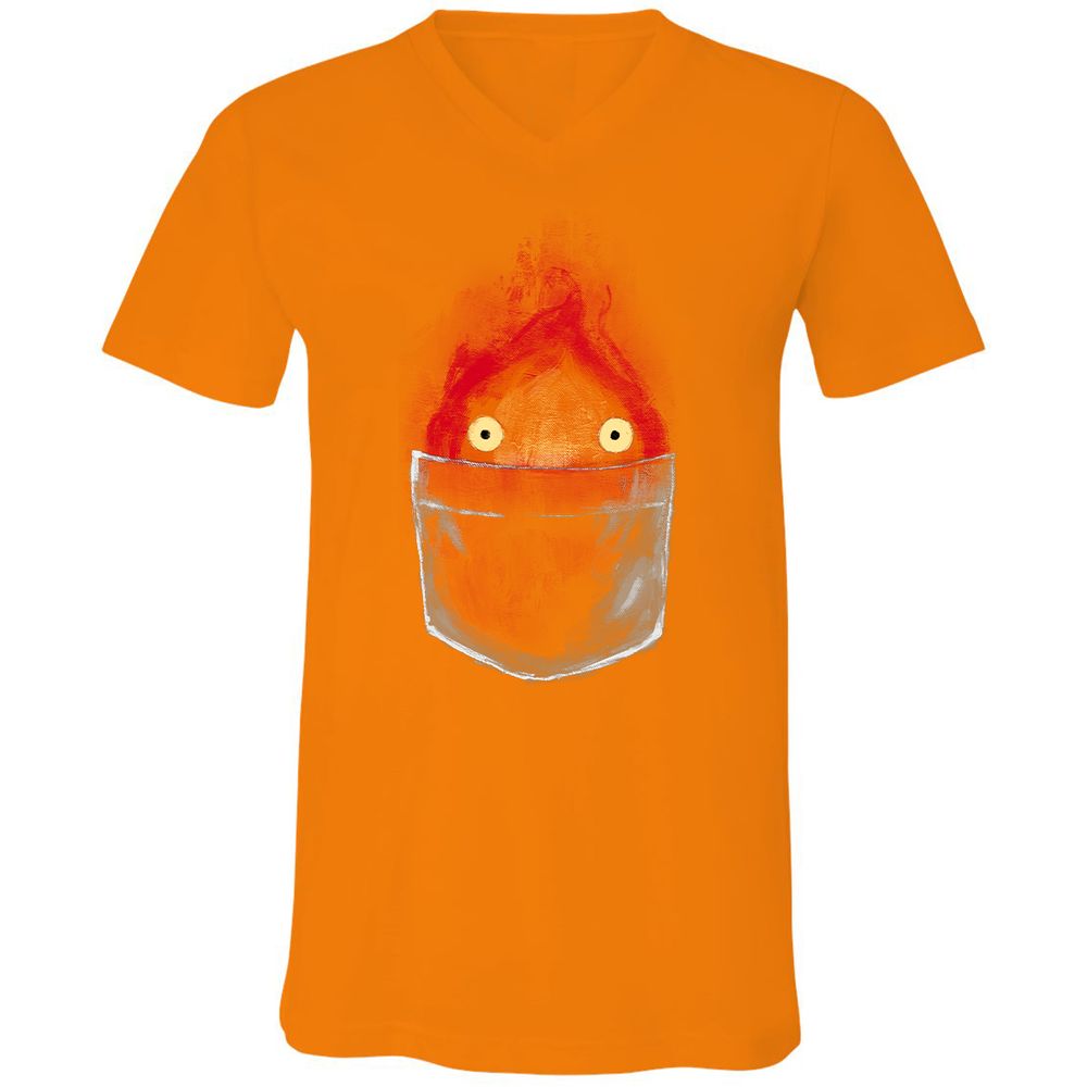 Unisex V-Neck T-Shirt - VS5UFSN3 - Orange - 11