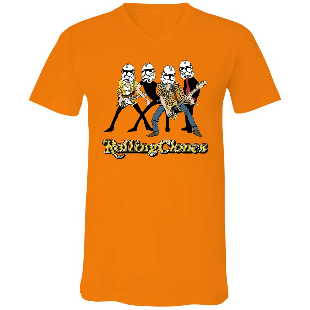 Unisex V-Neck T-Shirt - CZCS1VRM - Orange - 11