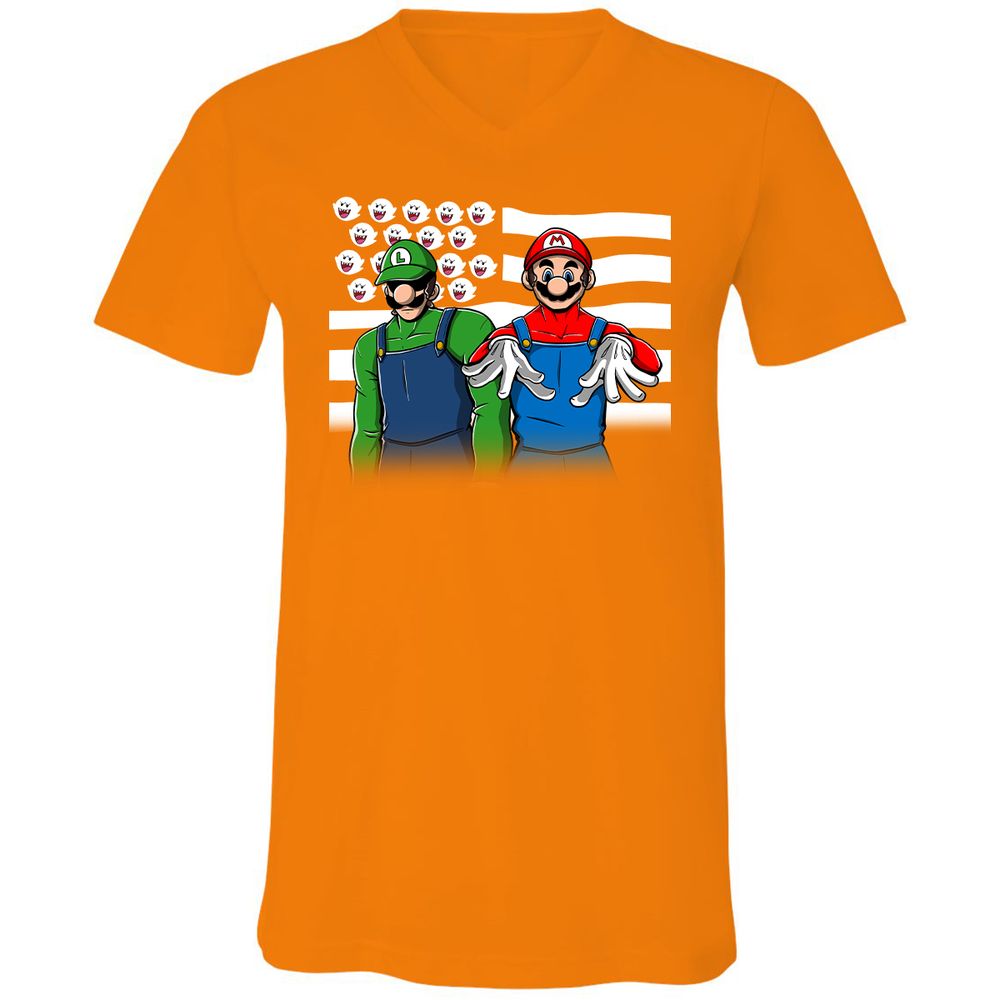 Unisex V-Neck T-Shirt - MG5DRRDX - Orange - 11