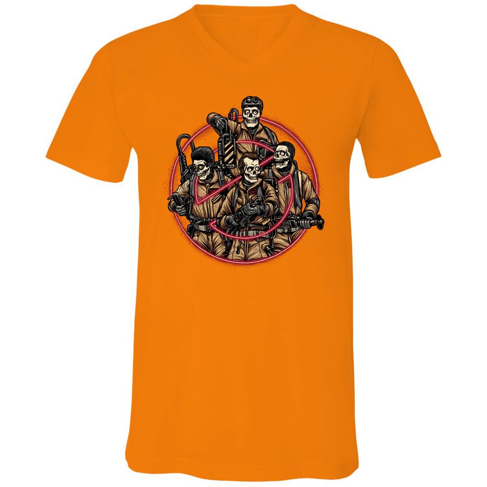 Unisex V-Neck T-Shirt - STEKUBZJ - Orange - 11