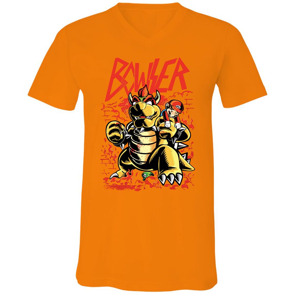 Unisex V-Neck T-Shirt - L3AFH7FM - Orange - 11