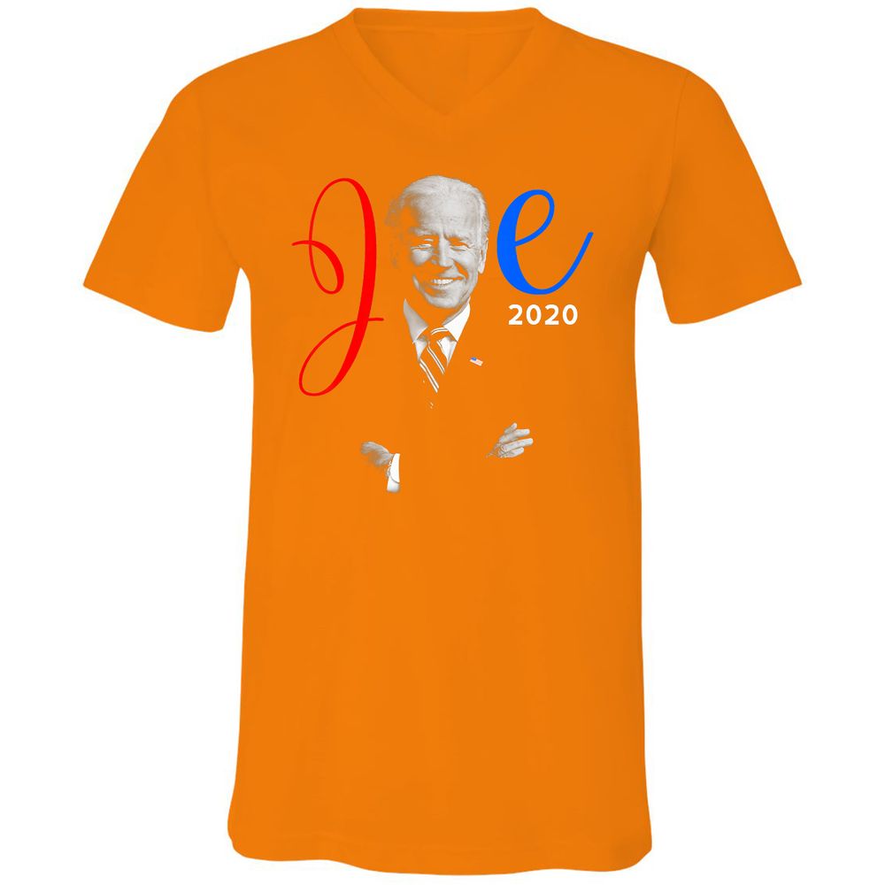 Unisex V-Neck T-Shirt - LHSJR4FR - Orange - 11