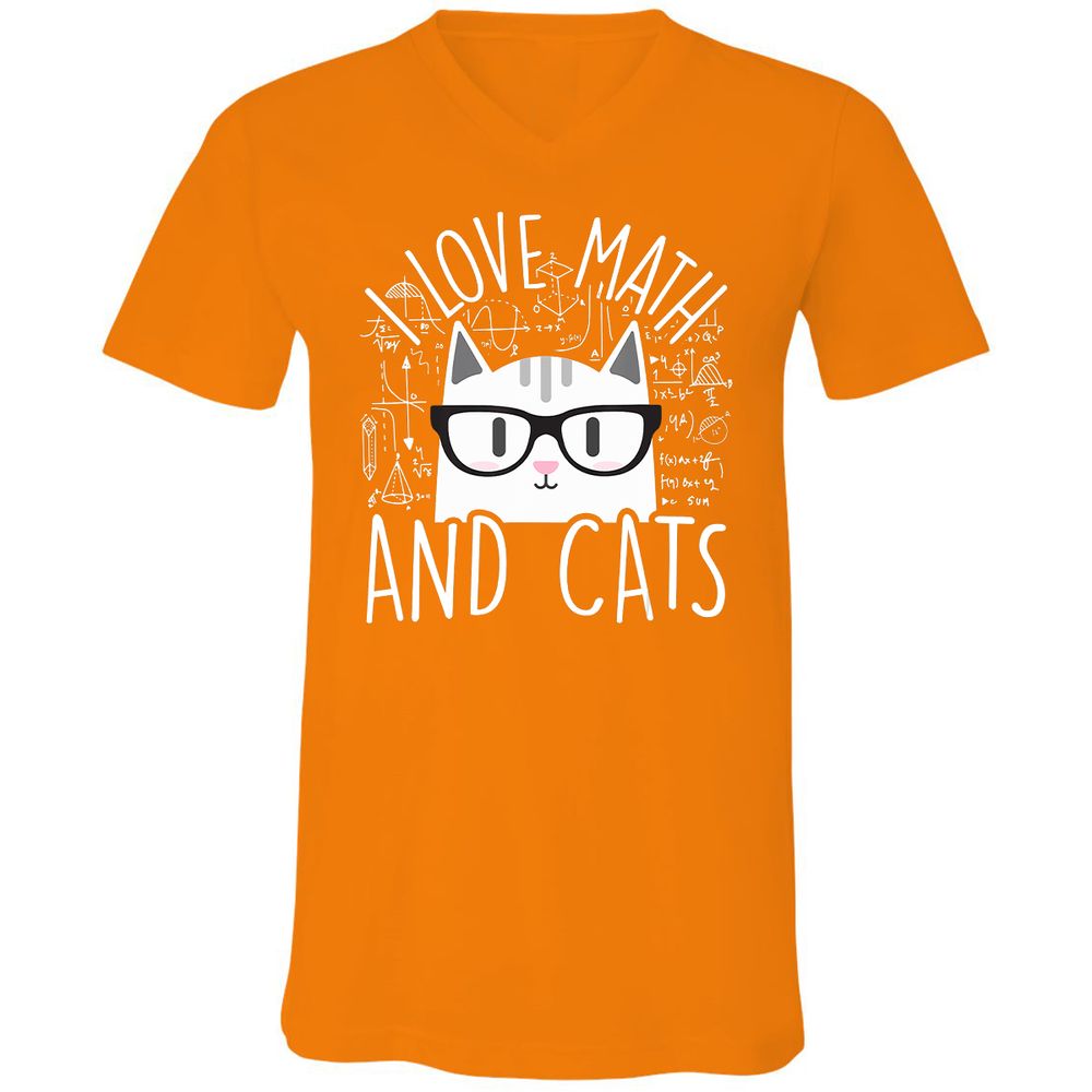 Unisex V-Neck T-Shirt - U1RZVATY - Orange - 11