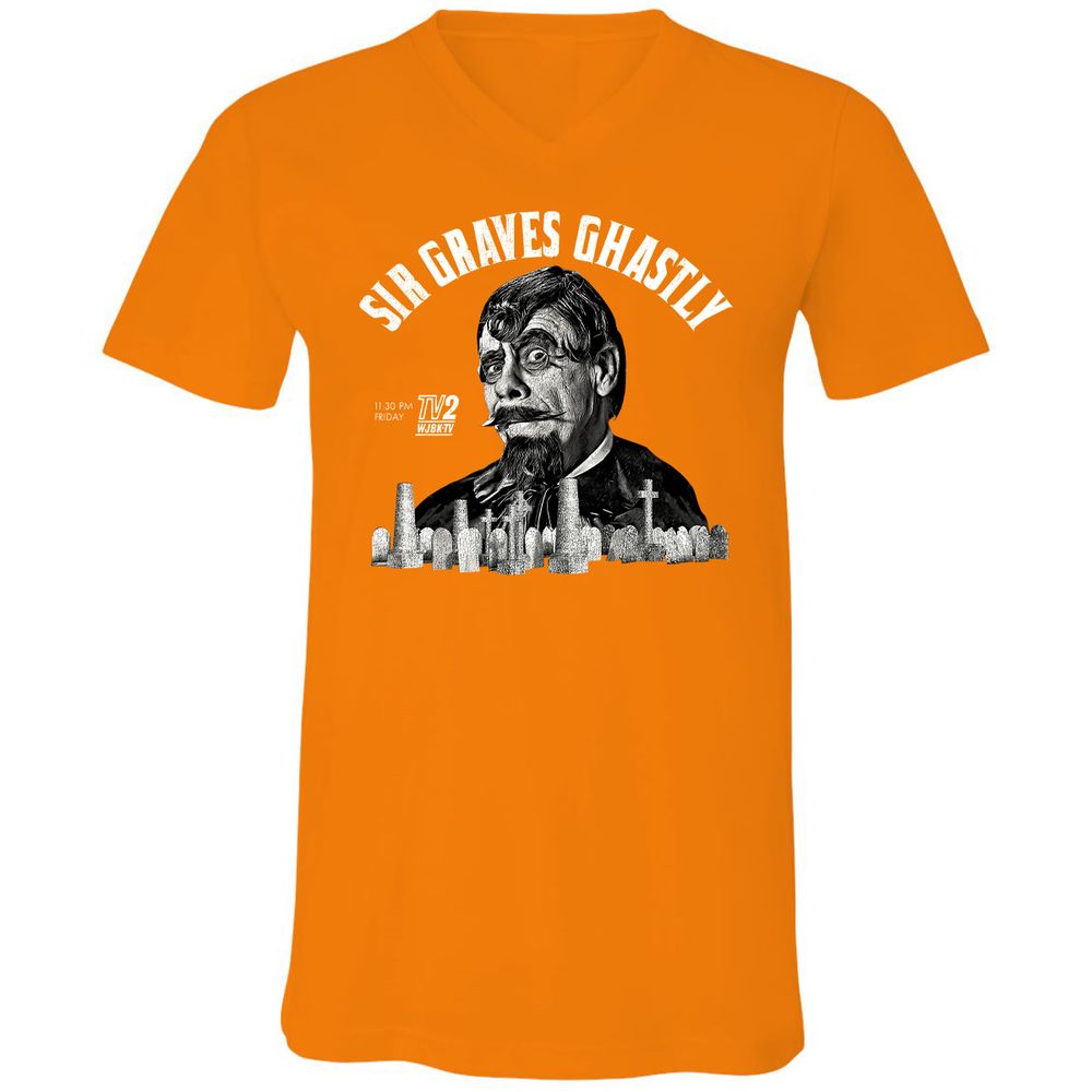 Unisex V-Neck T-Shirt - 5NU4WLS1 - Orange - 11