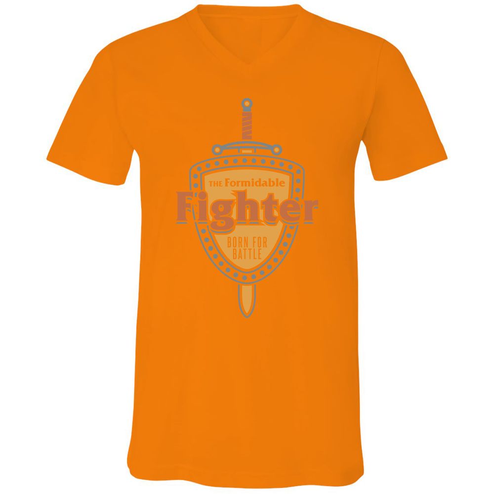 Unisex V-Neck T-Shirt - 4SHRYTE9 - Orange - 11