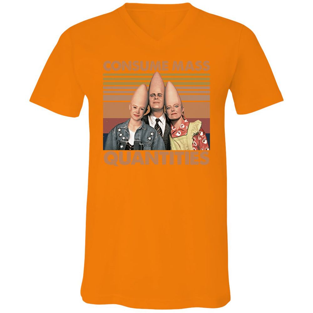 Unisex V-Neck T-Shirt - HU6YN8H4 - Orange - 11