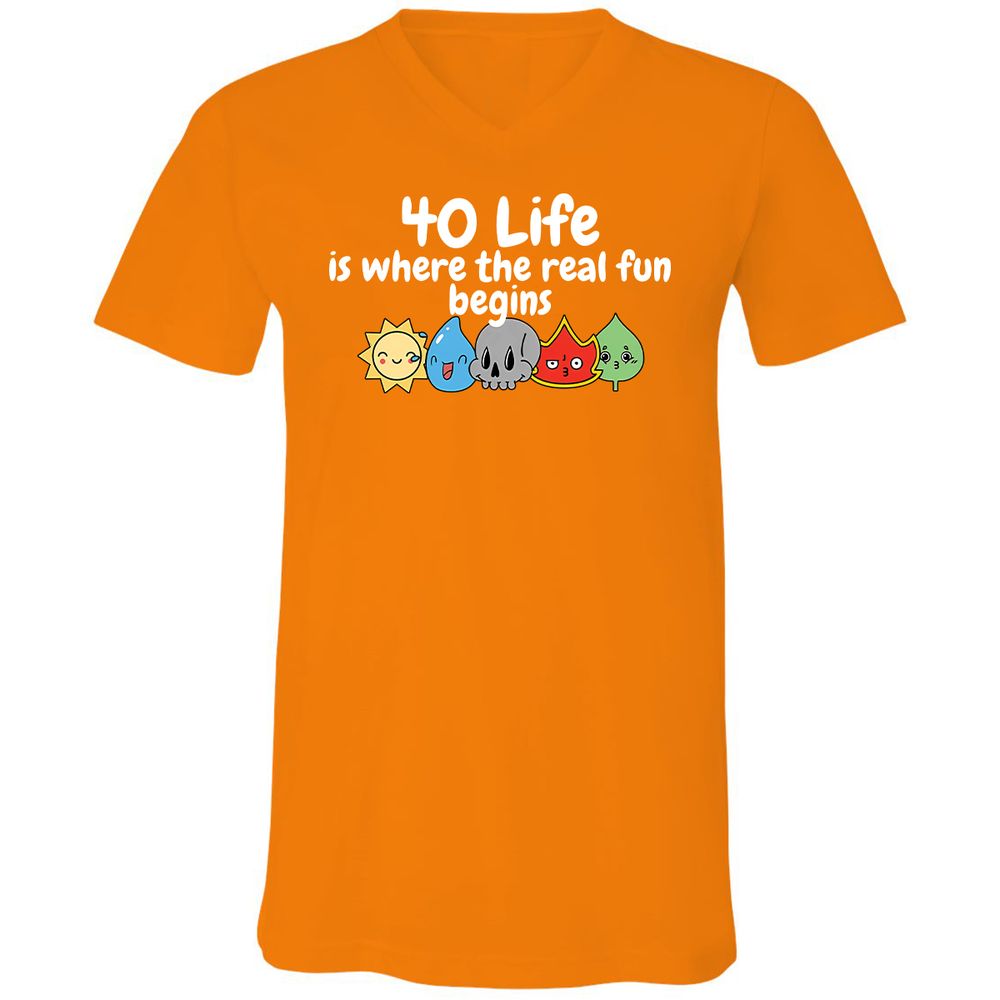 Unisex V-Neck T-Shirt - TD7CPA4V - Orange - 11