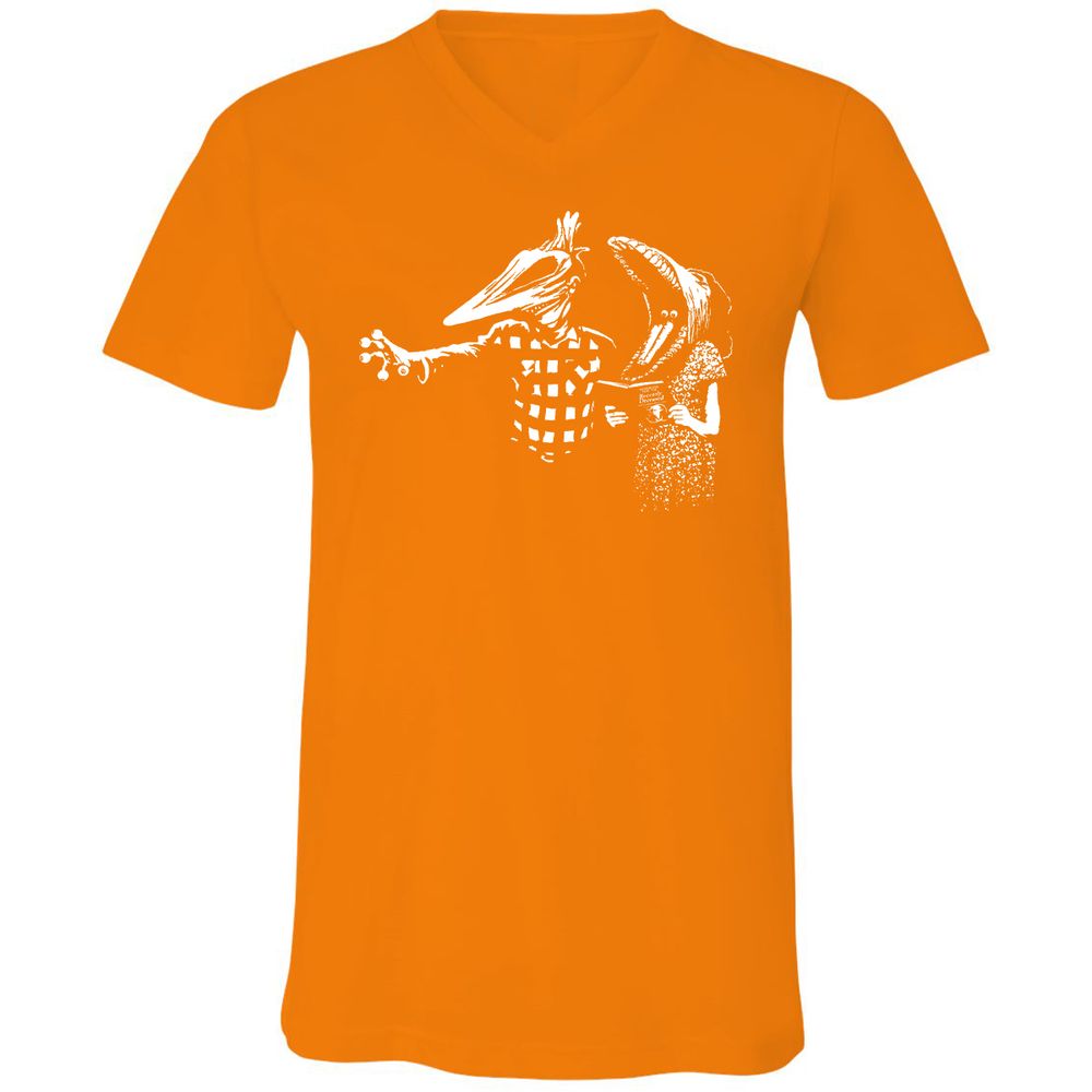 Unisex V-Neck T-Shirt - SG2VW966 - Orange - 11