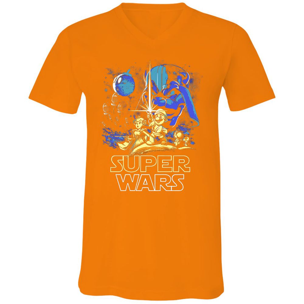 Unisex V-Neck T-Shirt - TZD3G72P - Orange - 11