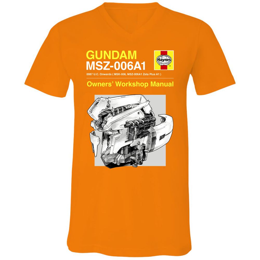 Unisex V-Neck T-Shirt - CWY6RA6X - Orange - 11