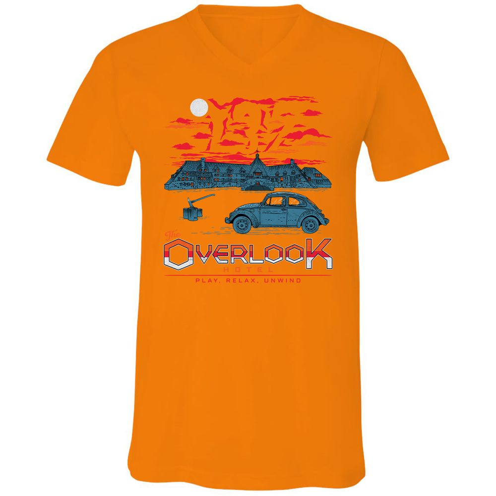 Unisex V-Neck T-Shirt - SKKS5CML - Orange - 11