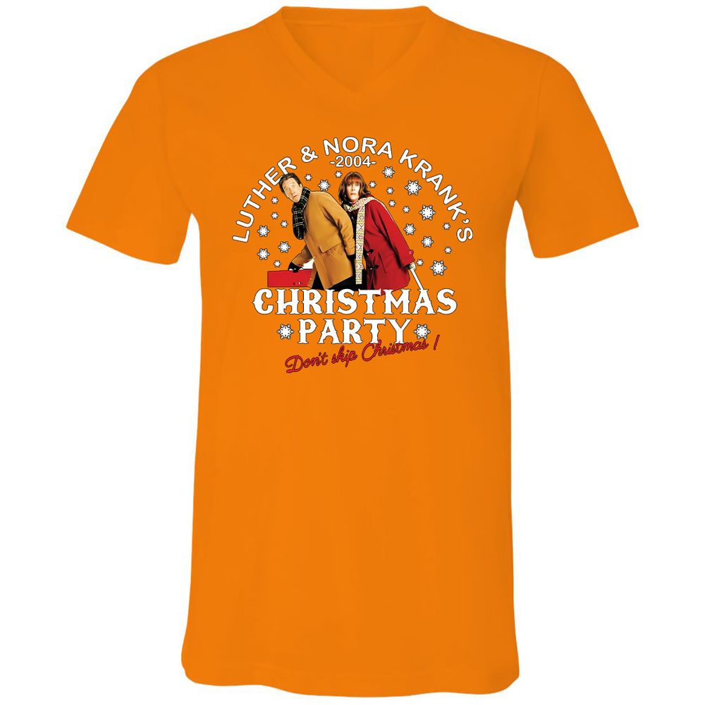Unisex V-Neck T-Shirt - 6FLRCTA8 - Orange - 11
