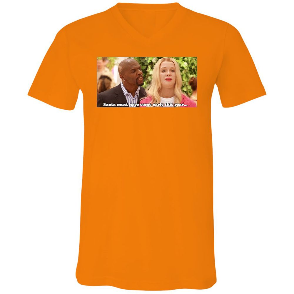 Unisex V-Neck T-Shirt - TX6GL533 - Orange - 11