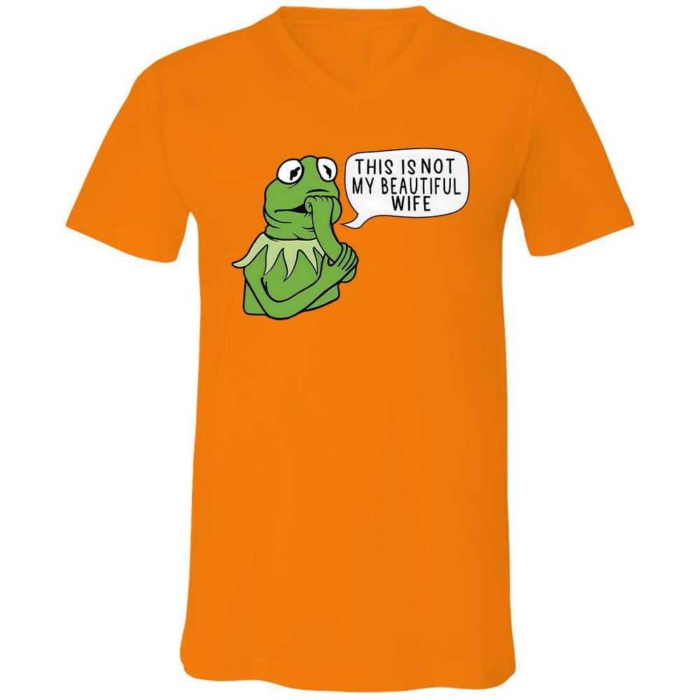 Unisex V-Neck T-Shirt - PUW2FEUU - Orange - 11