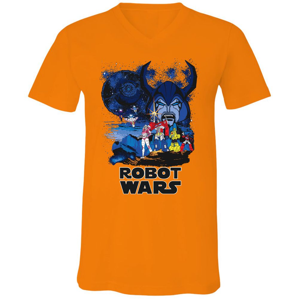 Unisex V-Neck T-Shirt - J4VTJHXN - Orange - 11