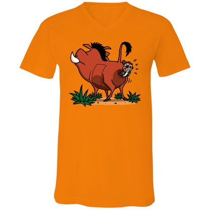 Unisex V-Neck T-Shirt - 1DYQCVG5 - Orange - 11