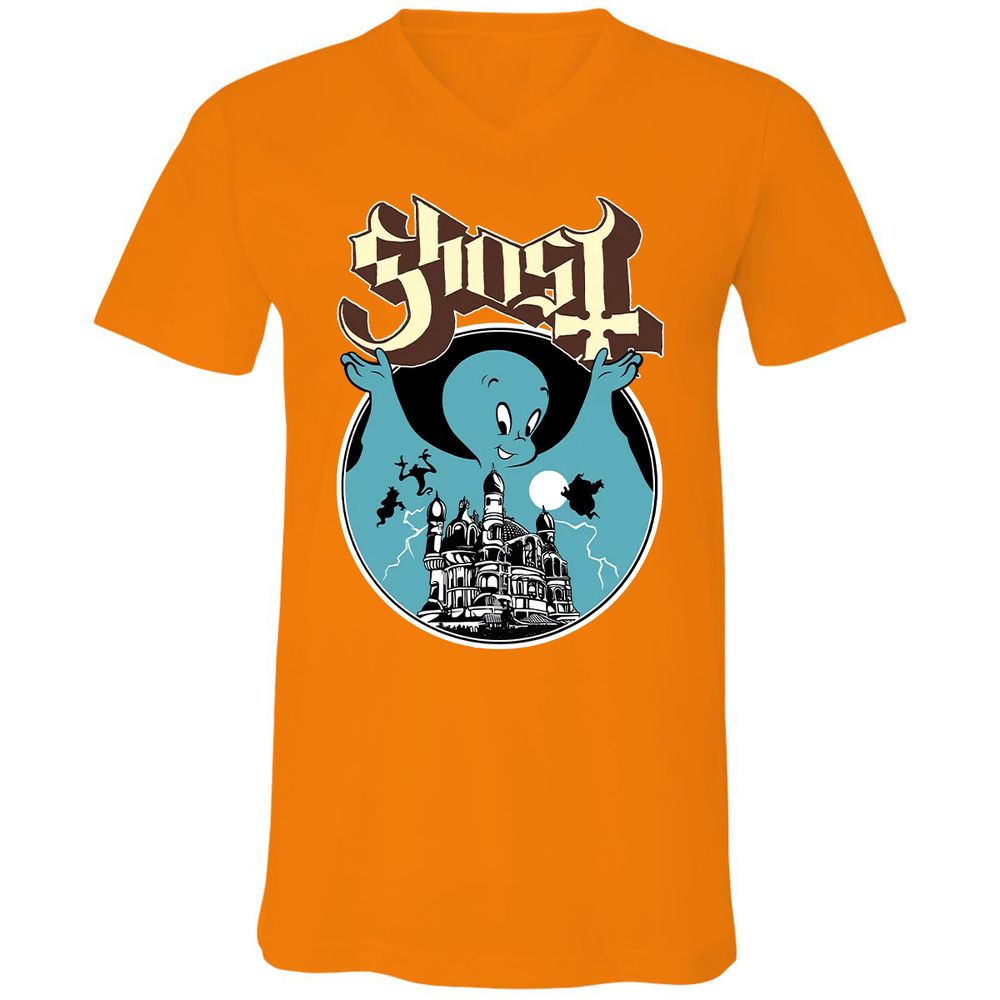 Unisex V-Neck T-Shirt - JWCS5191 - Orange - 11