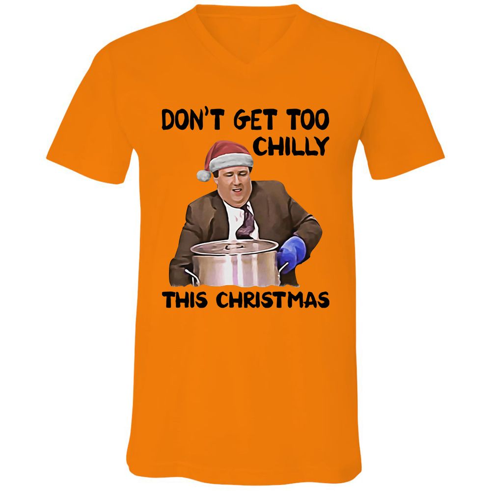 Unisex V-Neck T-Shirt - LZ3EBKAA - Orange - 11