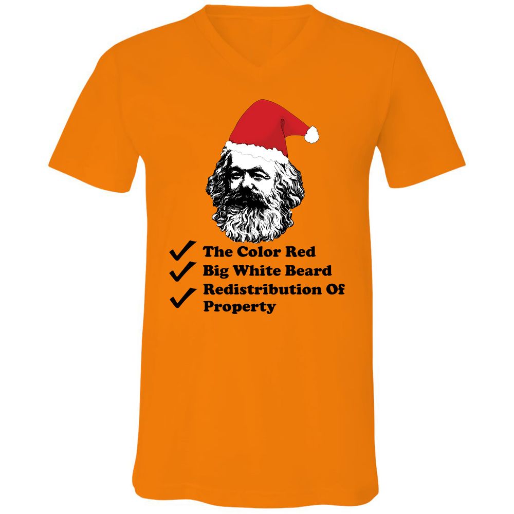 Unisex V-Neck T-Shirt - 43UJPUWY - Orange - 11