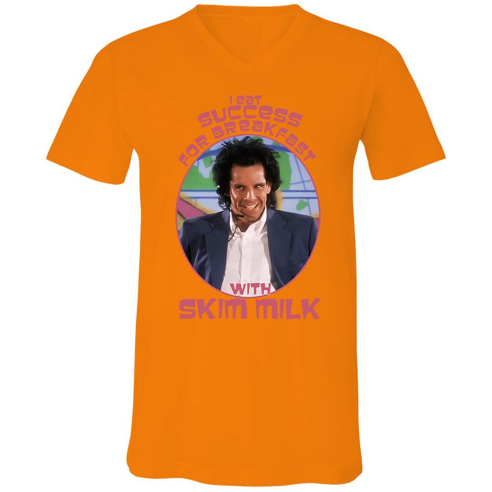 Unisex V-Neck T-Shirt - SY5DG28J - Orange - 11