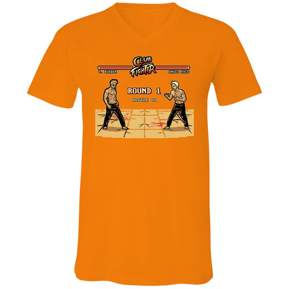 Unisex V-Neck T-Shirt - YW5DZ948 - Orange - 11