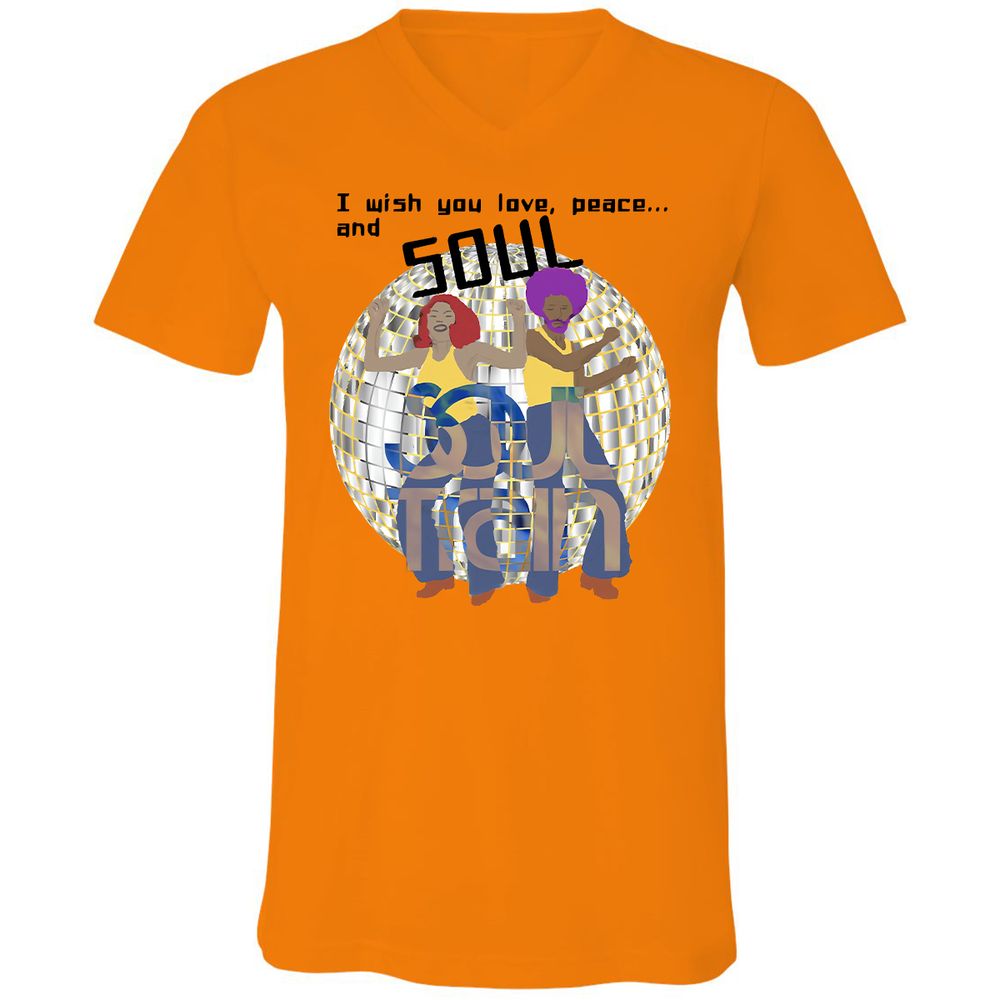 Unisex V-Neck T-Shirt - MTVVW1AJ - Orange - 11