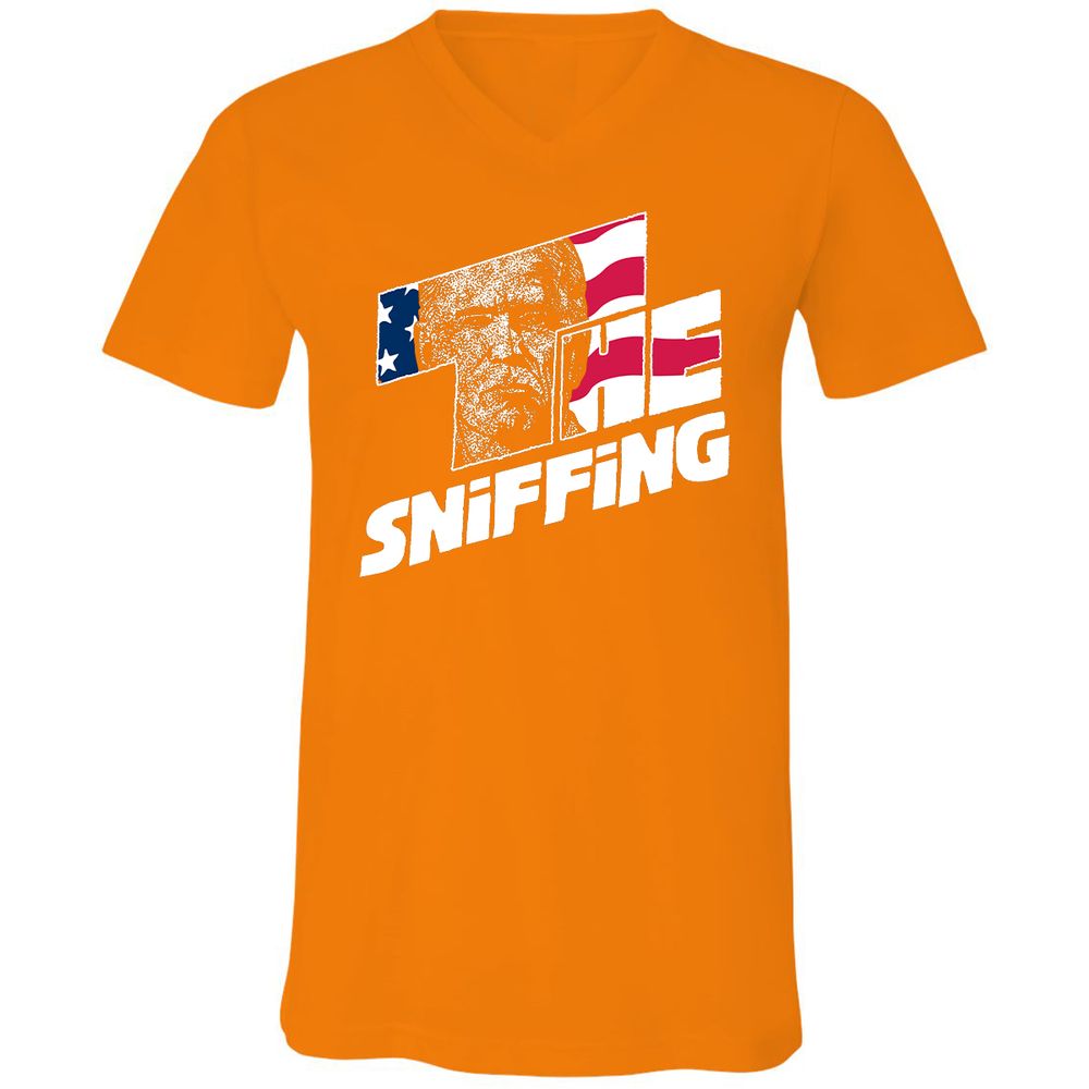 Unisex V-Neck T-Shirt - F8DRH4VS - Orange - 11