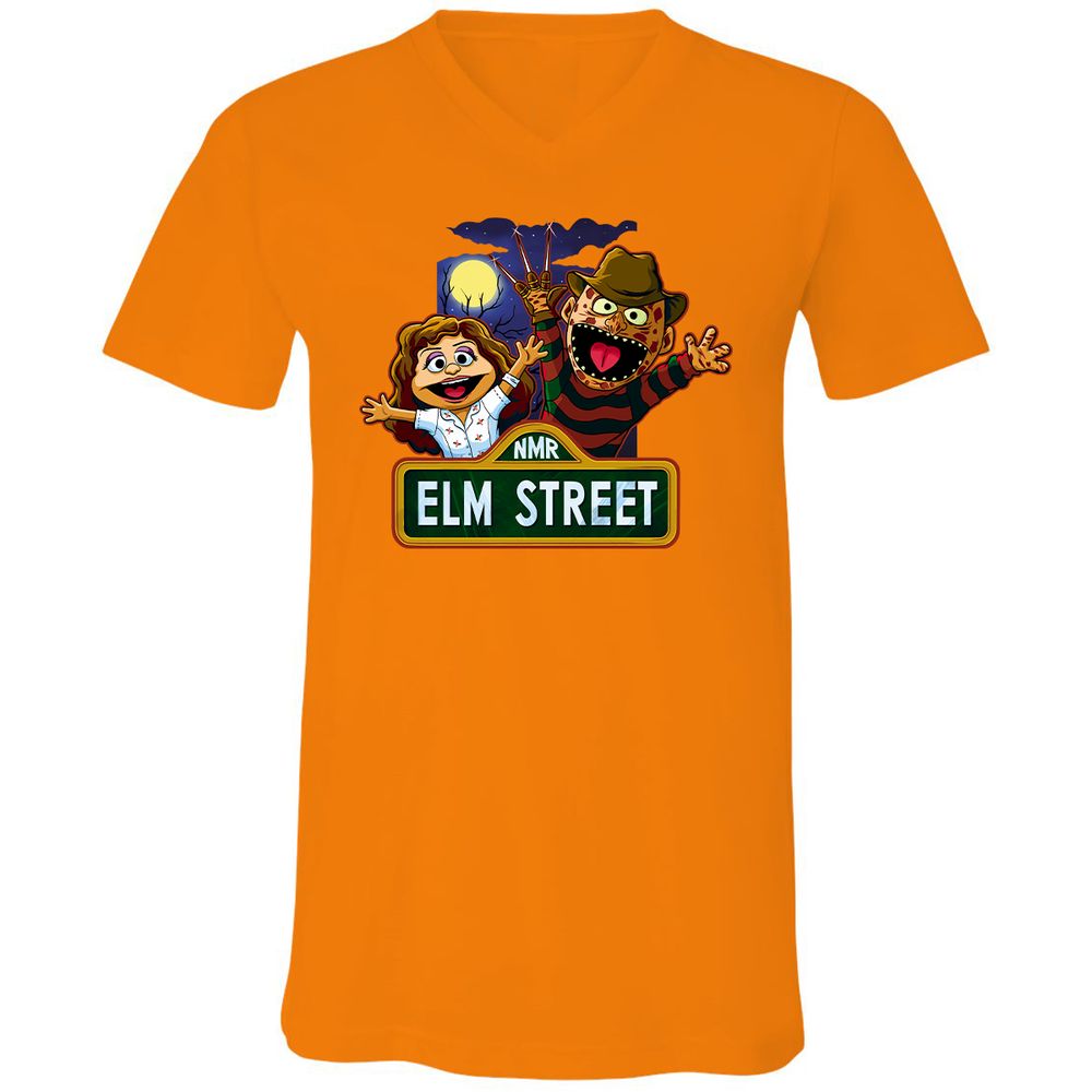 Unisex V-Neck T-Shirt - D4UBAMTY - Orange - 11