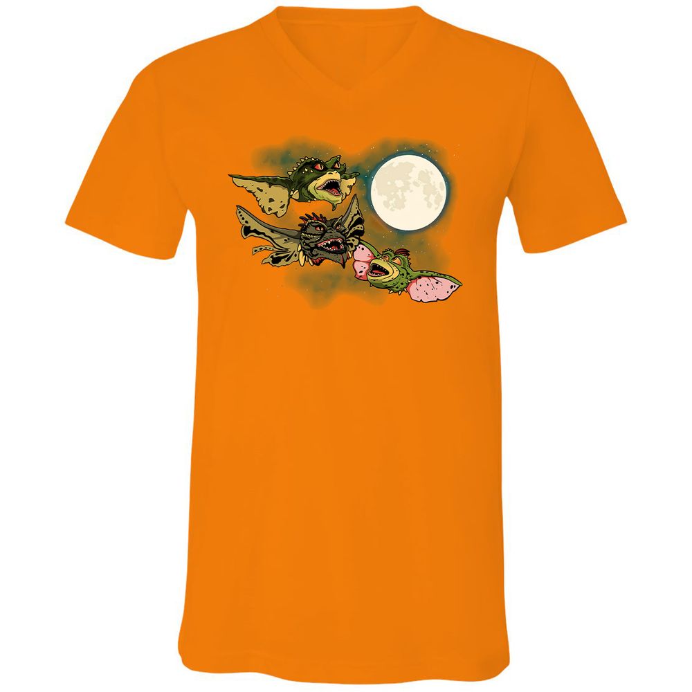 Unisex V-Neck T-Shirt - UTD67MMX - Orange - 11