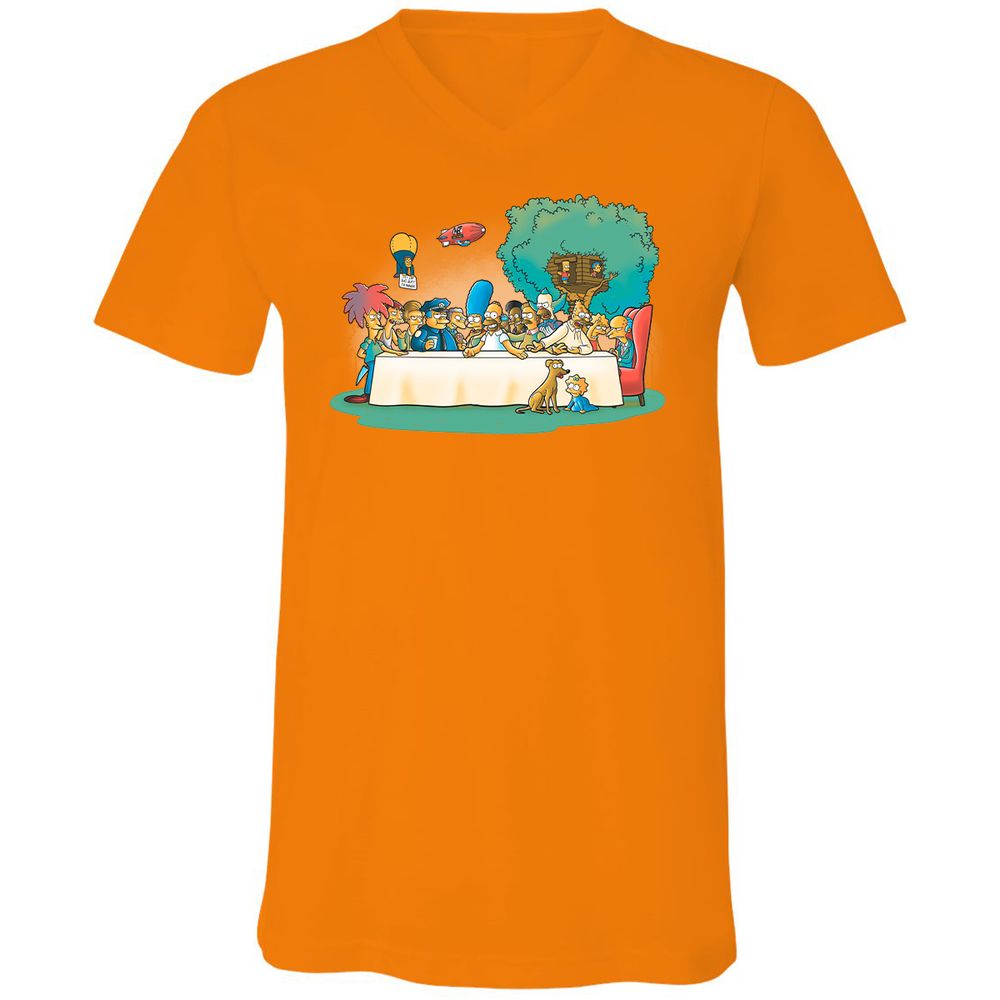 Unisex V-Neck T-Shirt - PPY3JAE6 - Orange - 11