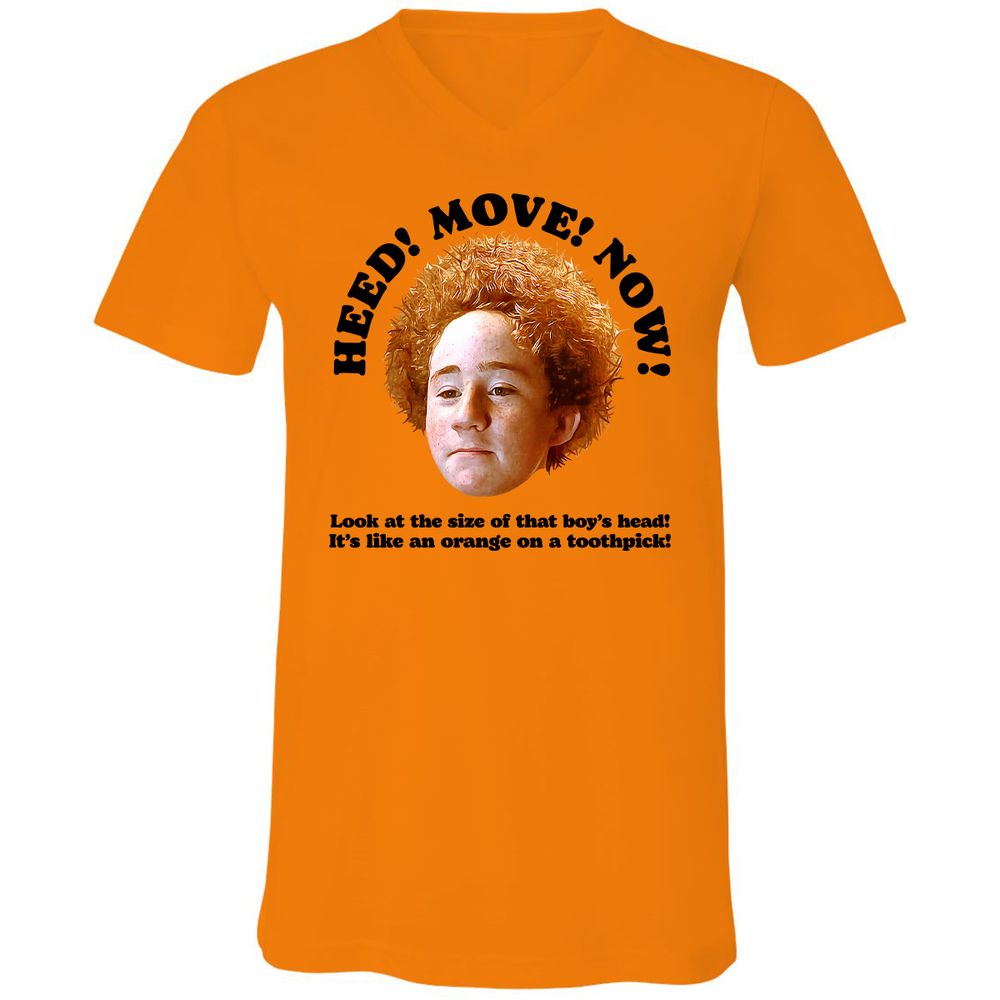 Unisex V-Neck T-Shirt - XS3AJJ47 - Orange - 11