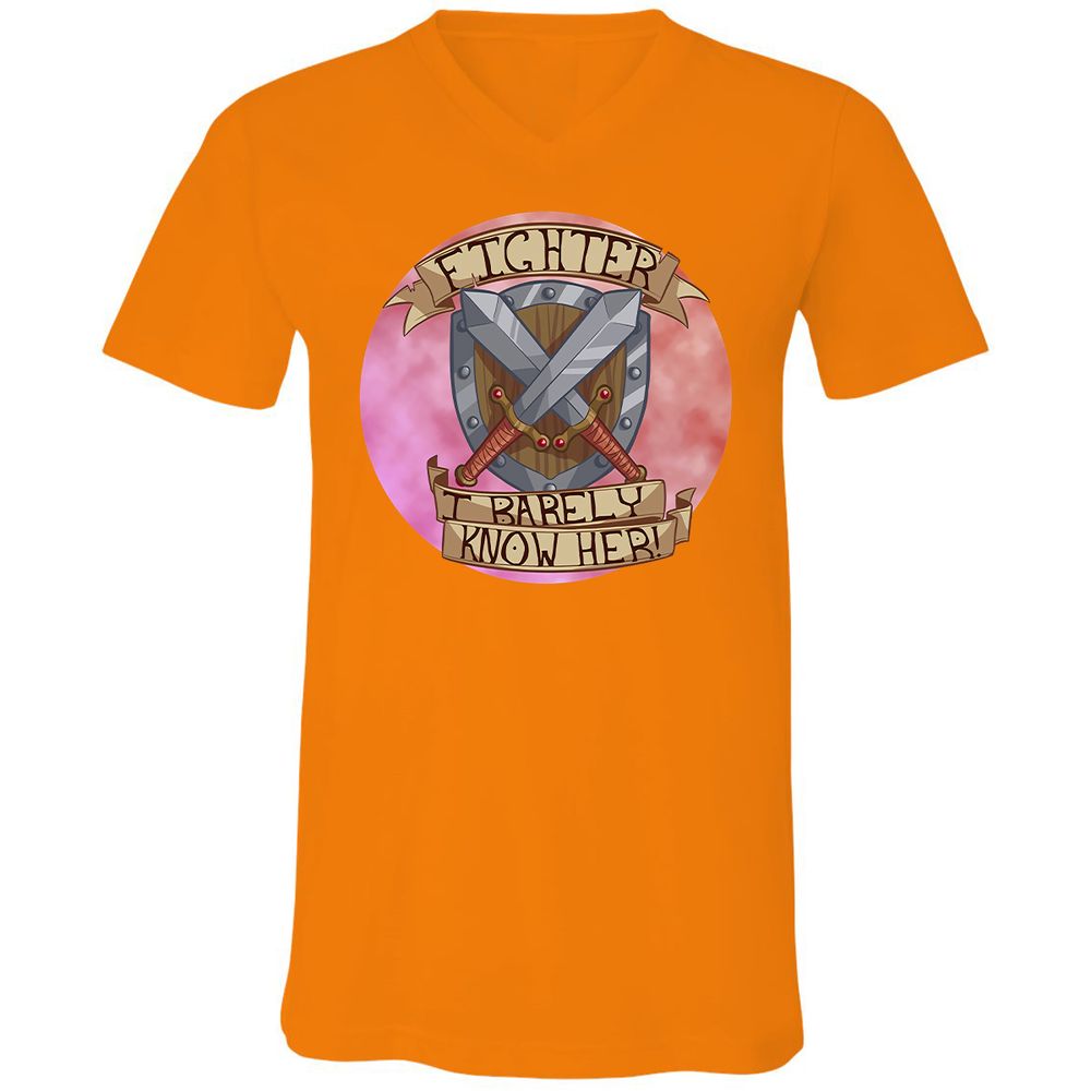 Unisex V-Neck T-Shirt - 51ZQAJCB - Orange - 11