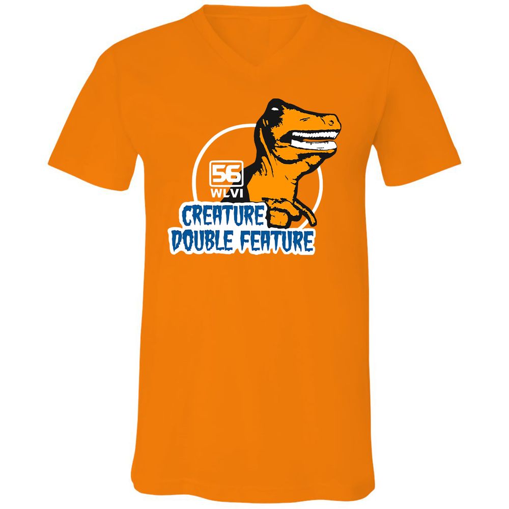 Unisex V-Neck T-Shirt - HKBUA54S - Orange - 11