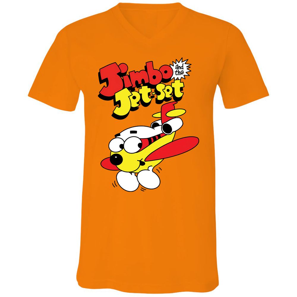 Unisex V-Neck T-Shirt - KSBPWSVU - Orange - 11