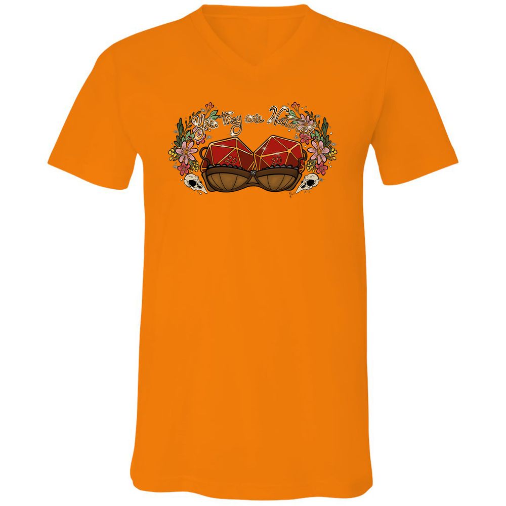 Unisex V-Neck T-Shirt - 11BHZ3AT - Orange - 11