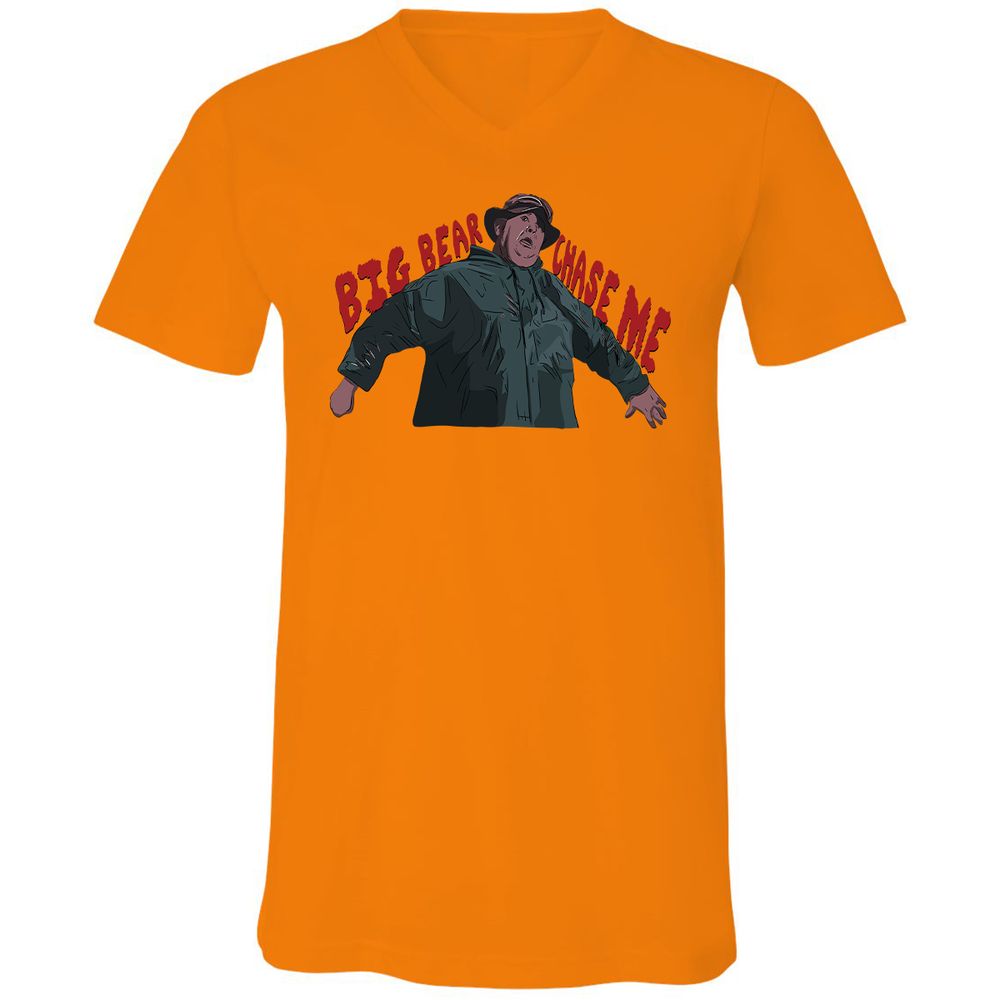 Unisex V-Neck T-Shirt - KVU79UR3 - Orange - 11